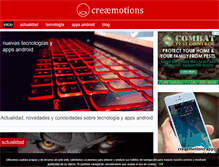 Tablet Screenshot of creaemotions.com